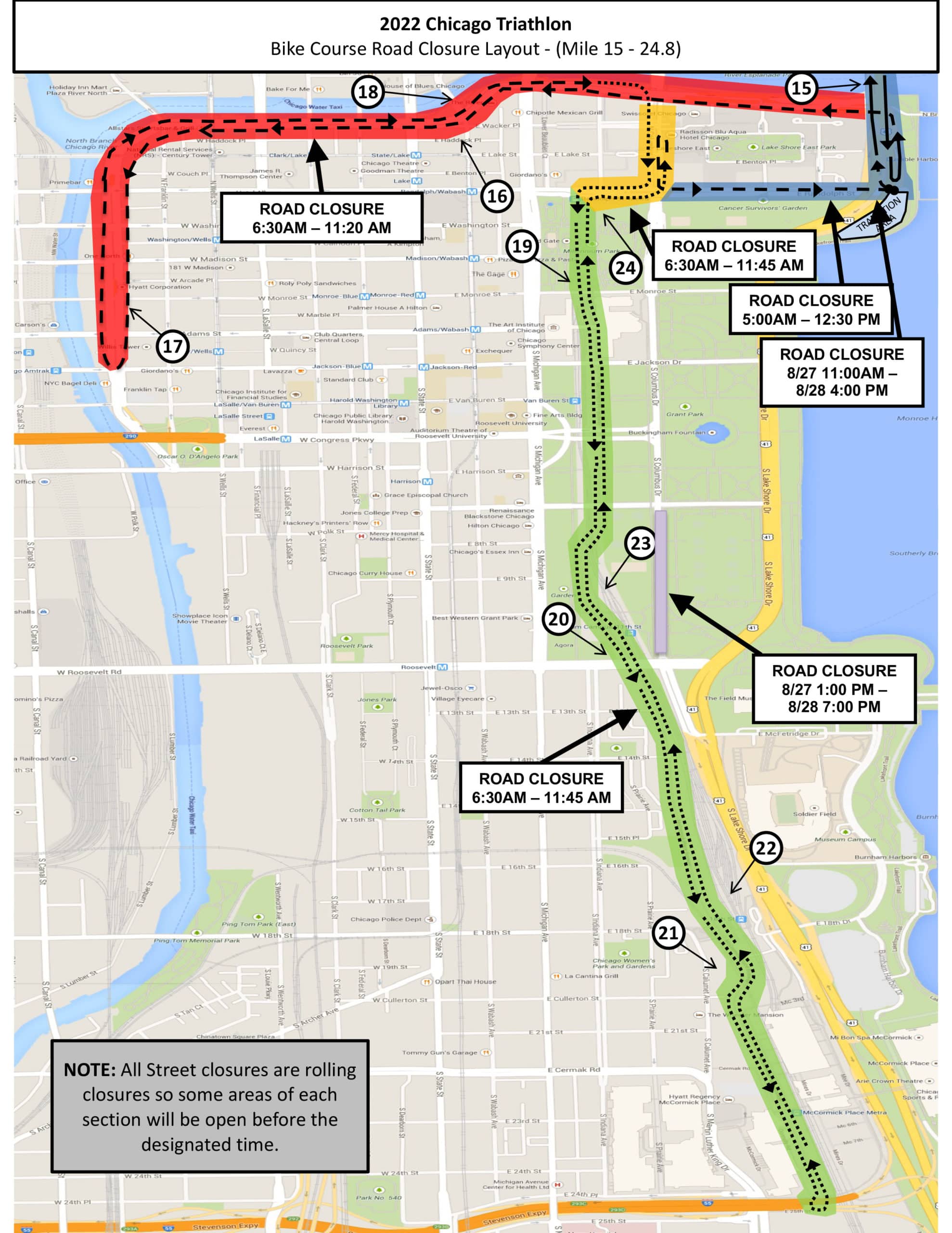2022 Chicago Triathlon Road Closures and Safety Information